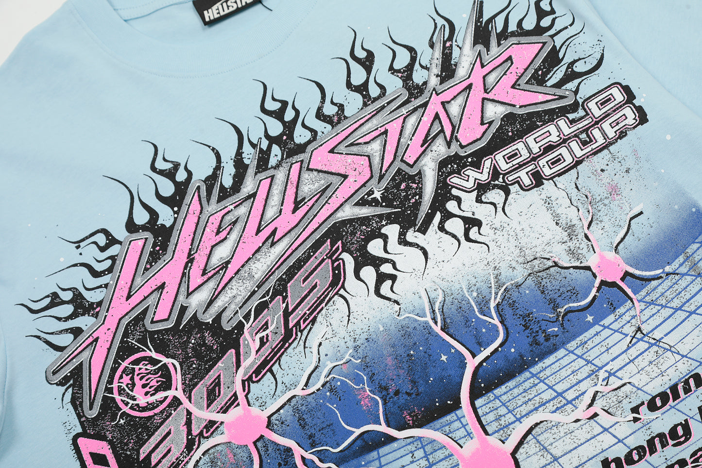 Hellstar Brainwashed World Tour Blue T-Shirt