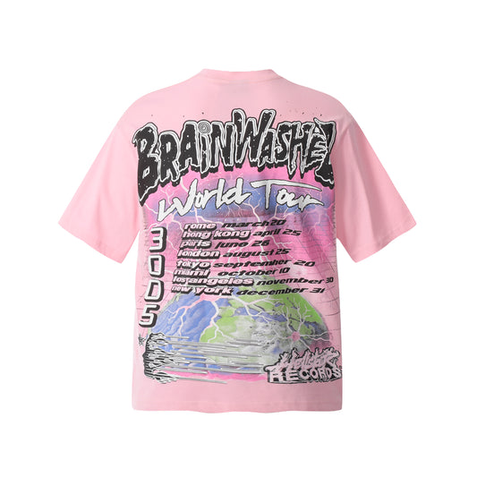 Hellstar Brainwashed World Tour Pink T-Shirt
