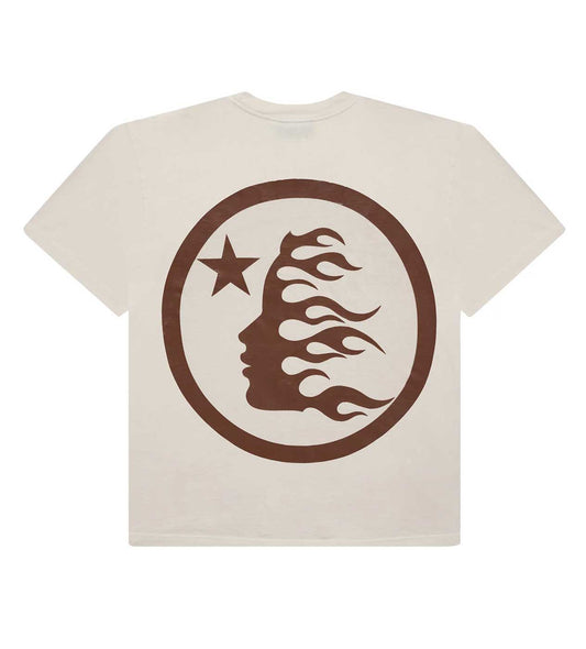 Hellstar Classic Logo Gel Tee Cream/Brown